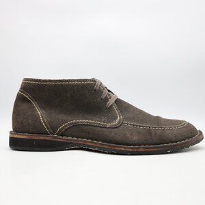 John Varvatos  Chukka Boots Moc Toe Men's Size 13 M Gray Suede Leather Shoes